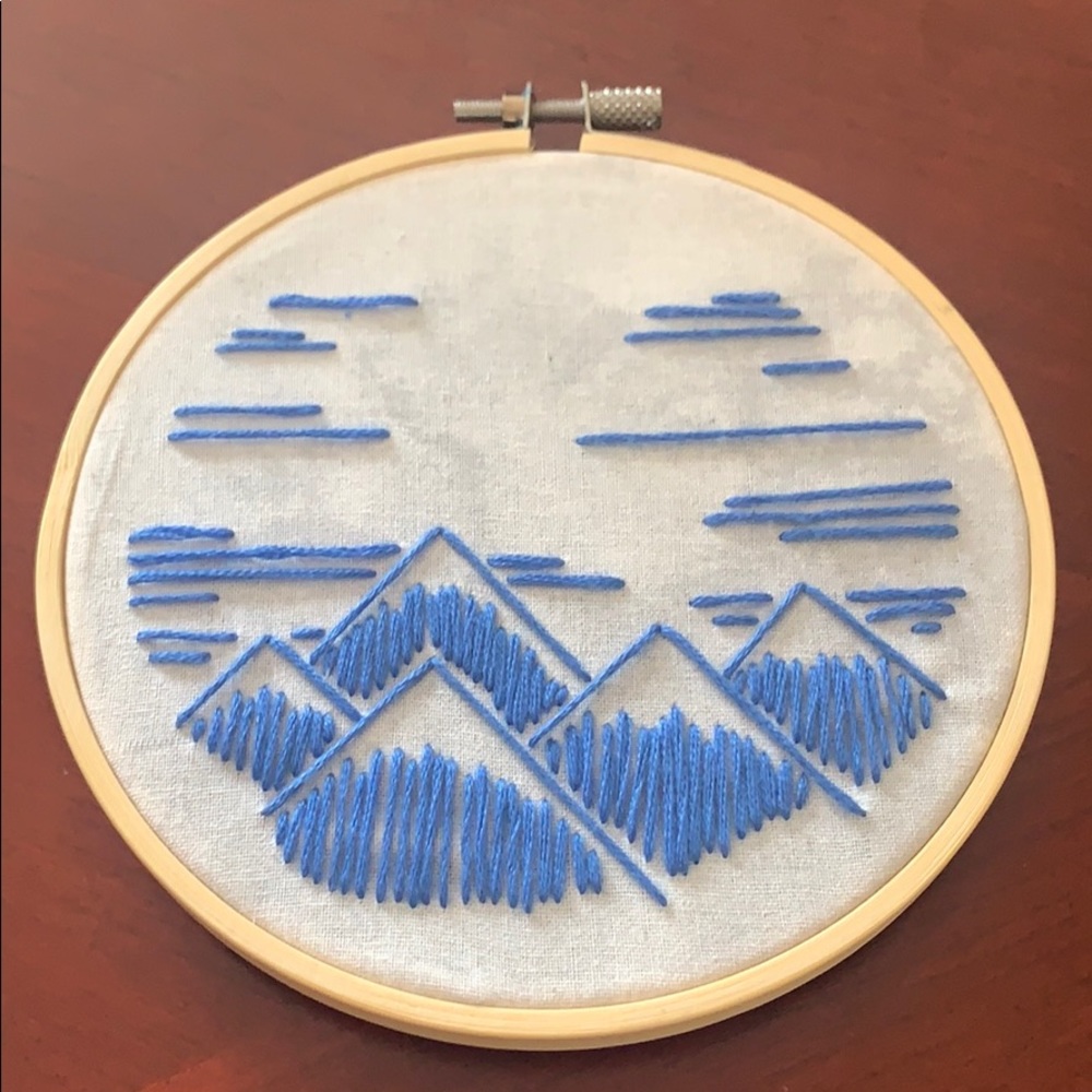 Handmade Mountain embroidery